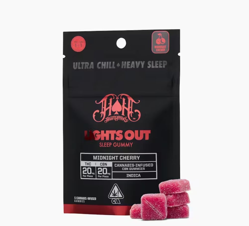 Midnight Cherry Lights Out Sleep Gummies | 100mg THC - 100mg CBN