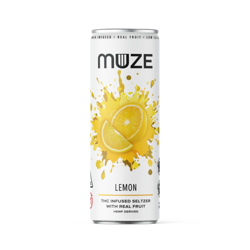 MUZE - Hemp Derived Lemon 12oz (3mg THC 15mg CBG)
