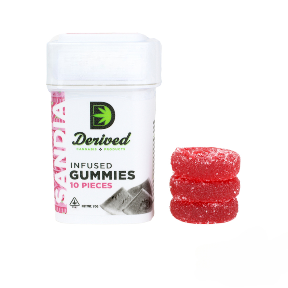 Derived Gummies Sandia 1:1 CBD (C) 100mg 10ct
