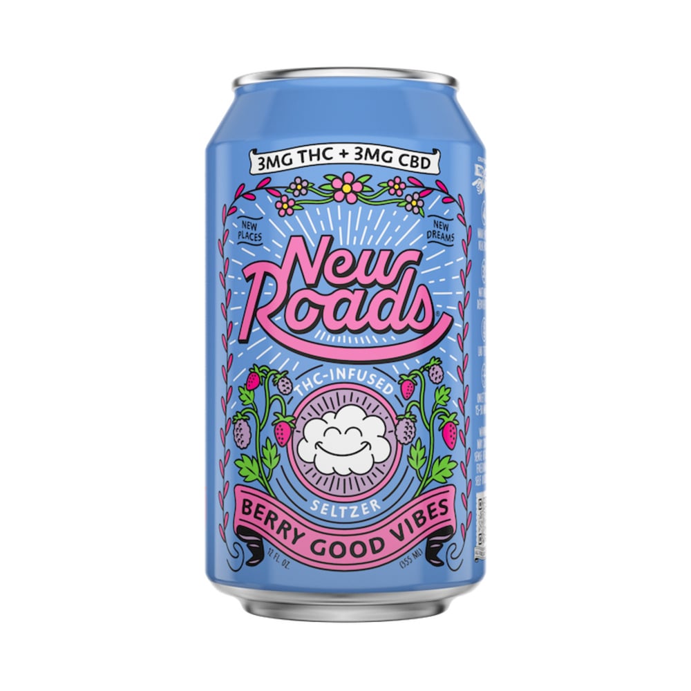 New Roads - Hemp Derived Berry Good Vibes 12oz (3mg THC 3mg CBD) New Roads - Hemp Derived Berry Good Vibes 12oz (3mg THC 3mg CBD)