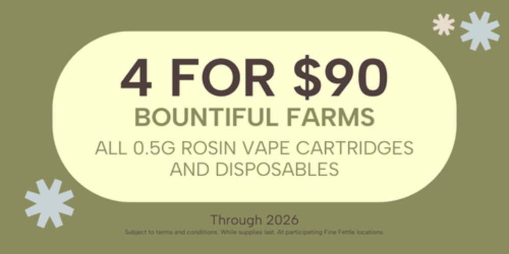 Bountiful Farms 0.5g Rosin Vapes | 4+ for $22.50 each special