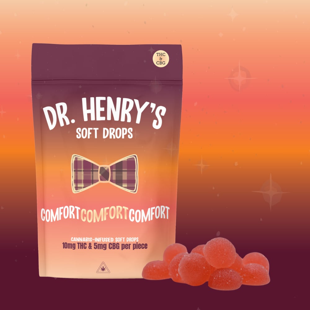 Dr. Henry's - Comfort - Soft Drops Strawberry/Watermelon 200mg THC : 100mg CBG 20pk