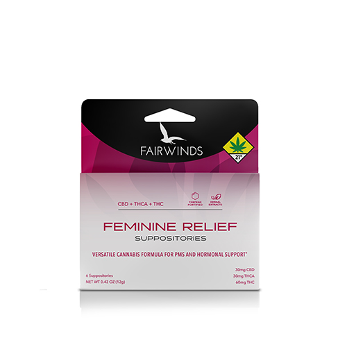 Feminine Relief Suppositories [6pk] (30mg CBD/30mg THCa/60mg THC)