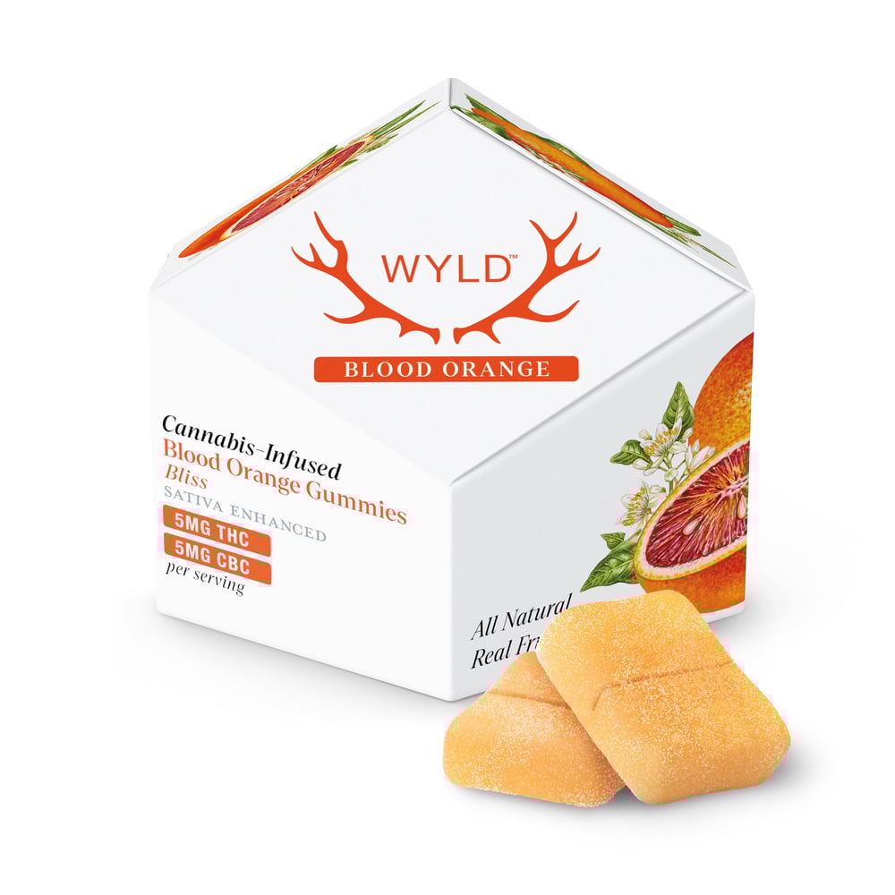 WYLD - Blood Orange Sativa Enhanced Gummies (100mg THC 100mg CBC 10pk)