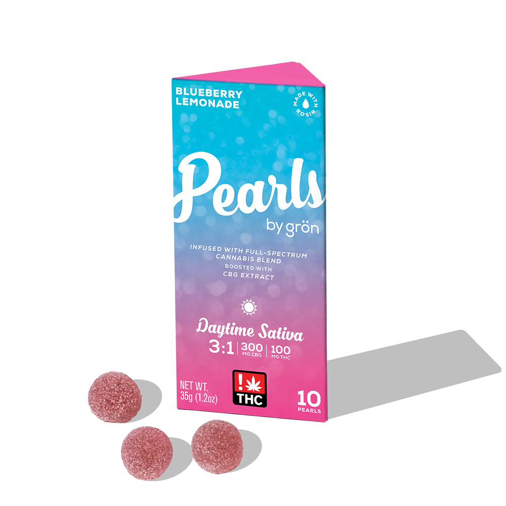 3:1 Blueberry Lemonade Pearls - Daytime Sativa (300mg CBG / 100mg THC)
