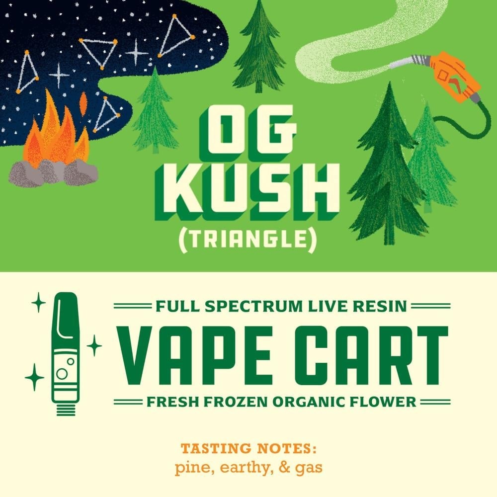 Paper Crane  OG (Triangle) Kush Live Resin Cartridge