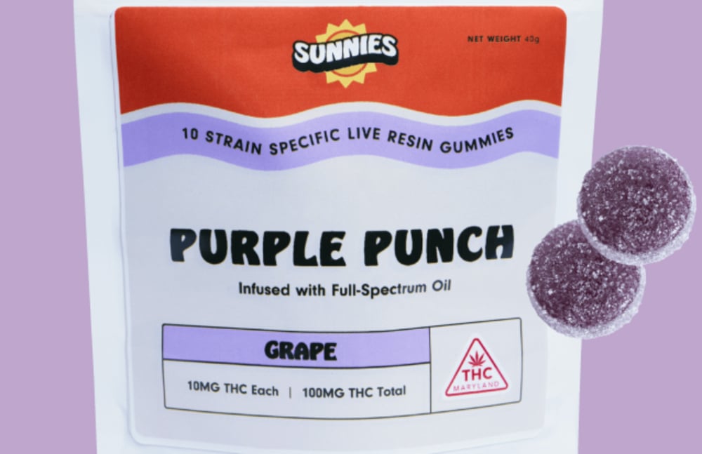 Purple Punch Live Resin - Grape Gummies Edible [10pk](100mg)