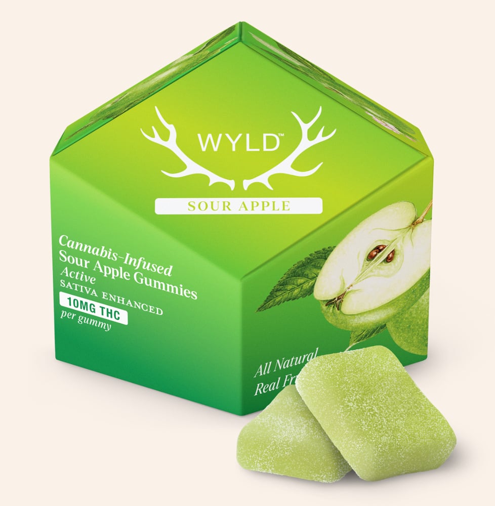 Sour Apple Sativa Enhanced Gummies | 100mg