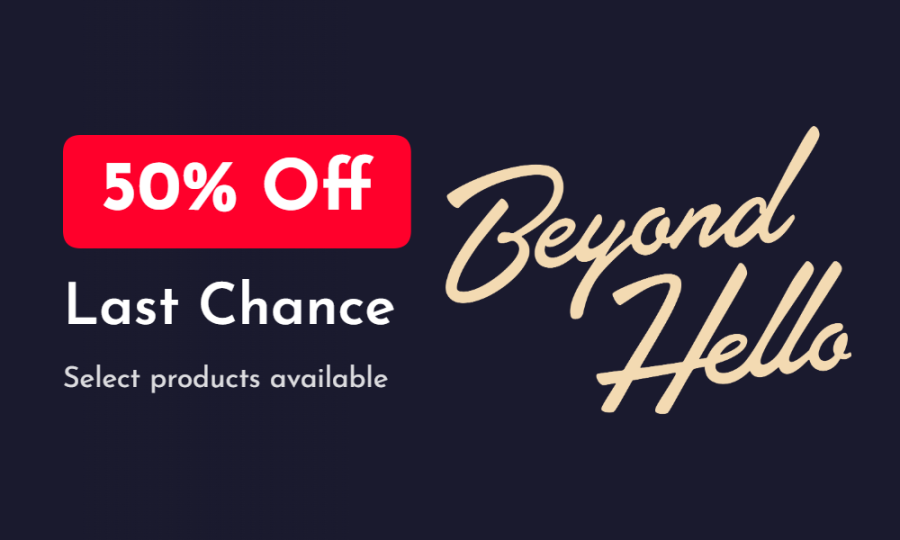 50% Off Selected Products special