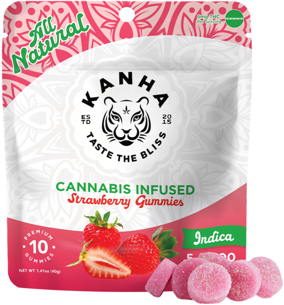 Kanha - Indica Strawberry Classic Gummies (100mg 10pk)