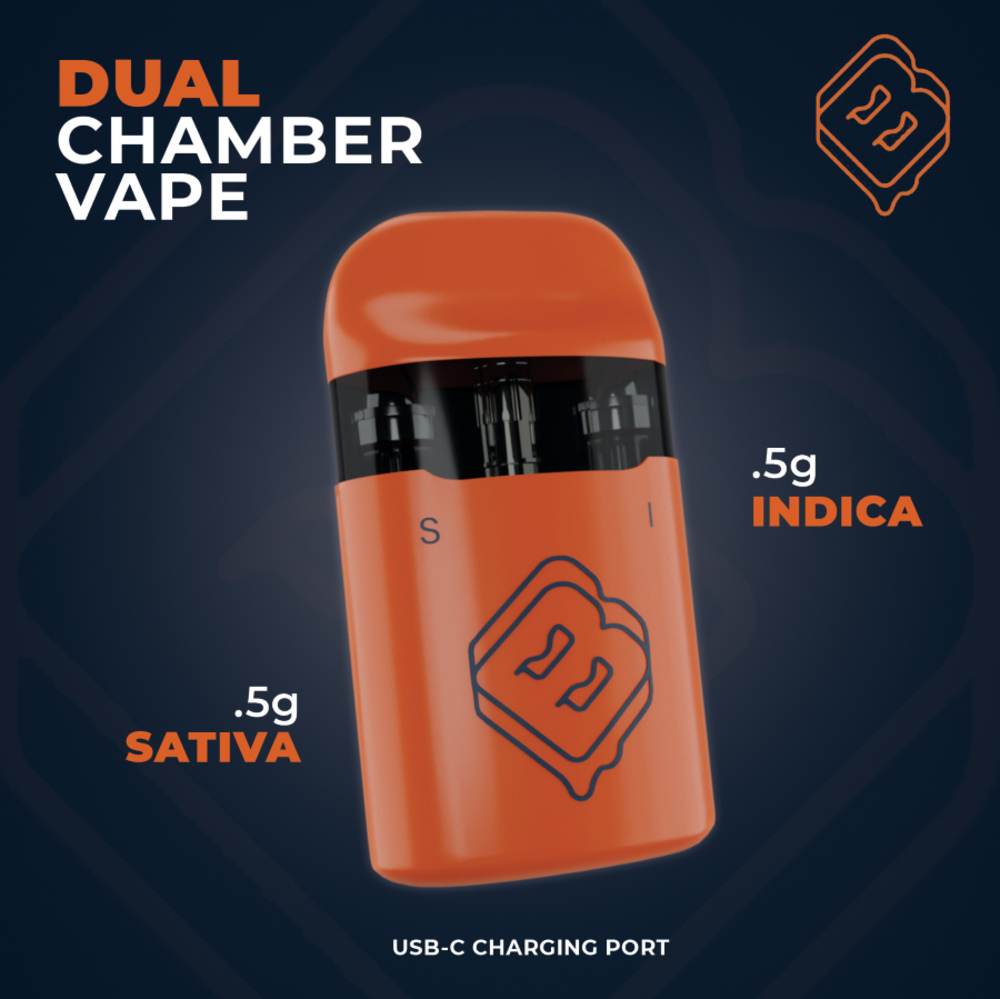 Shop Theraplant D Inferno x SBC (S) Dual Chamber Disposable Vape  C0040000804 *NP | Fine Fettle - Old Saybrook (Recreational) Dispensary Old  Saybrook, CT