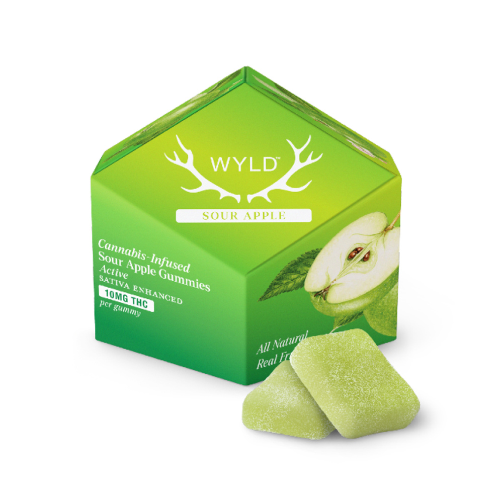 Sour Apple Sativa Enhanced Gummies | 100mg