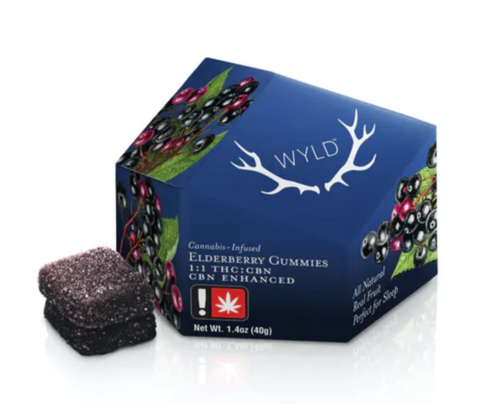 Elderberry 2:1 CBN + Indica Enhanced Gummies | 100mg THC:50mg CBN