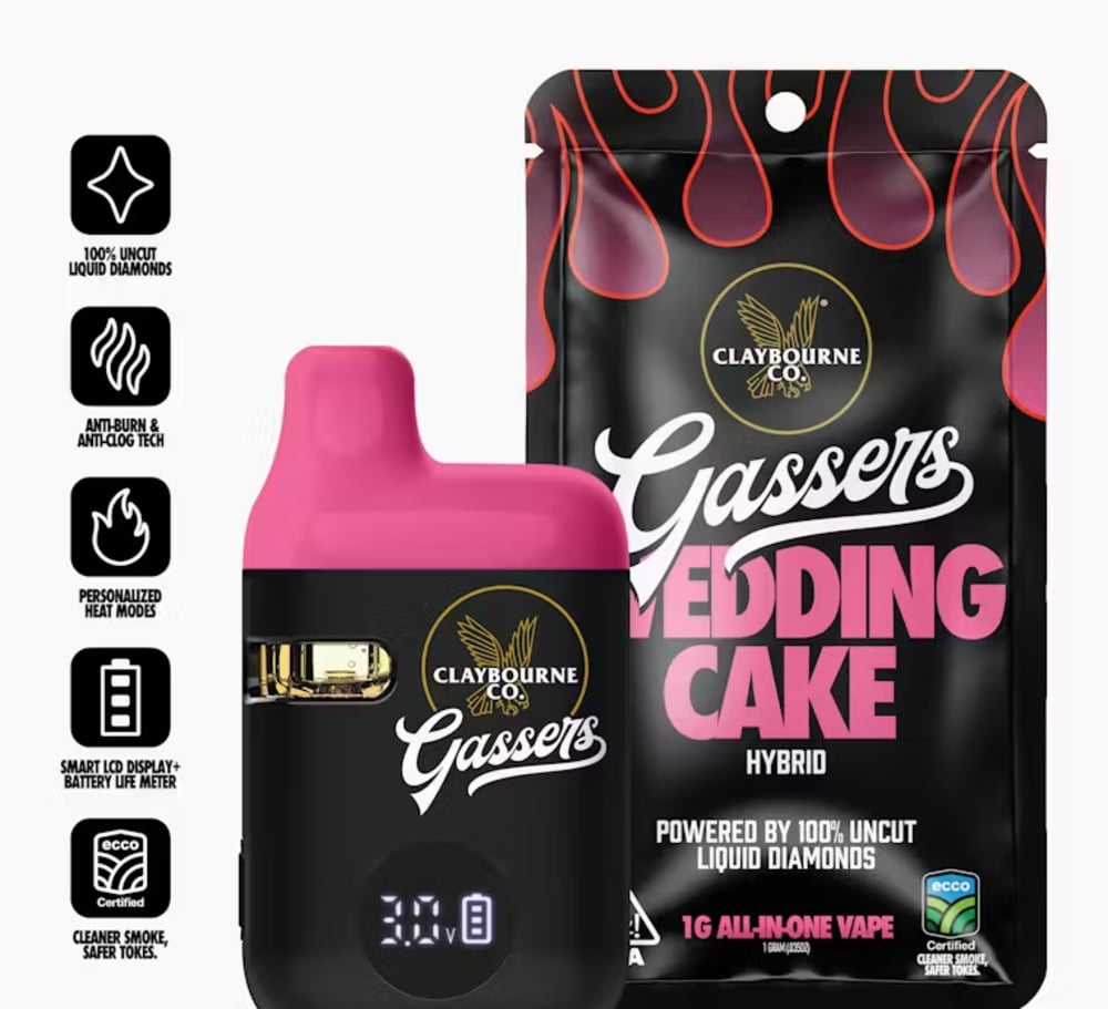 Wedding Cake  (1g) - Gassers All-In-One Liquid Diamonds Vape