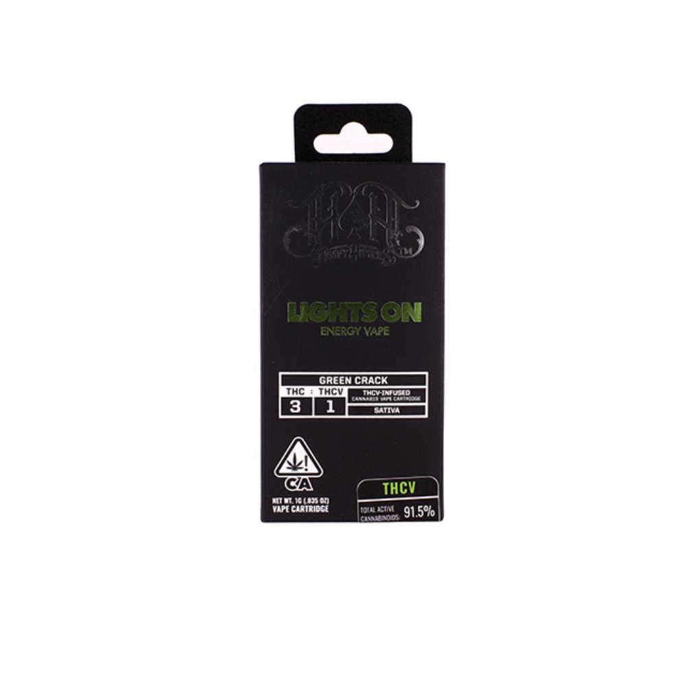 Green Crack Lights On | 1G THCV Energy Vape Cartridge