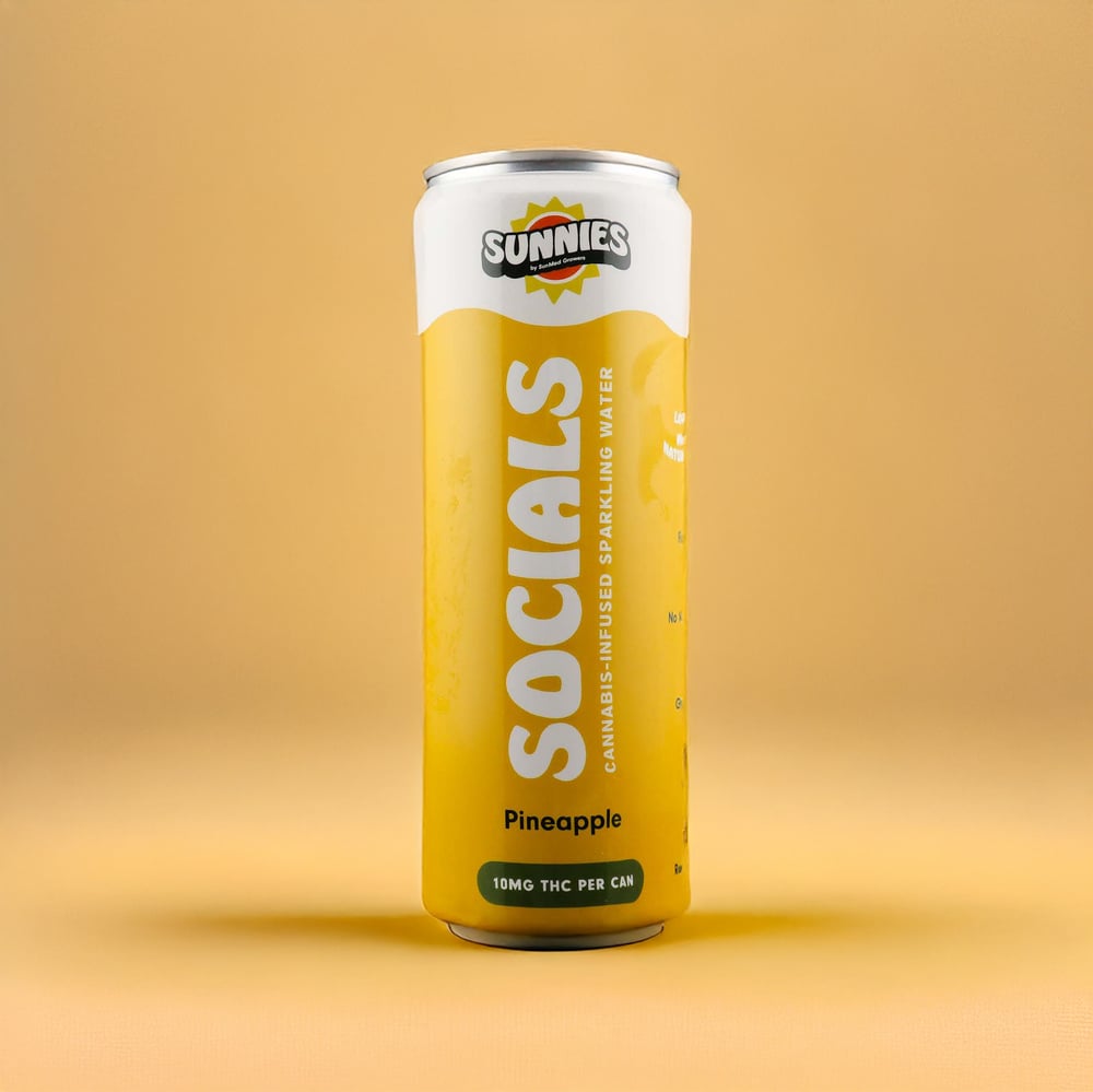 Socials - Pineapple Sparkling Water - 10mg