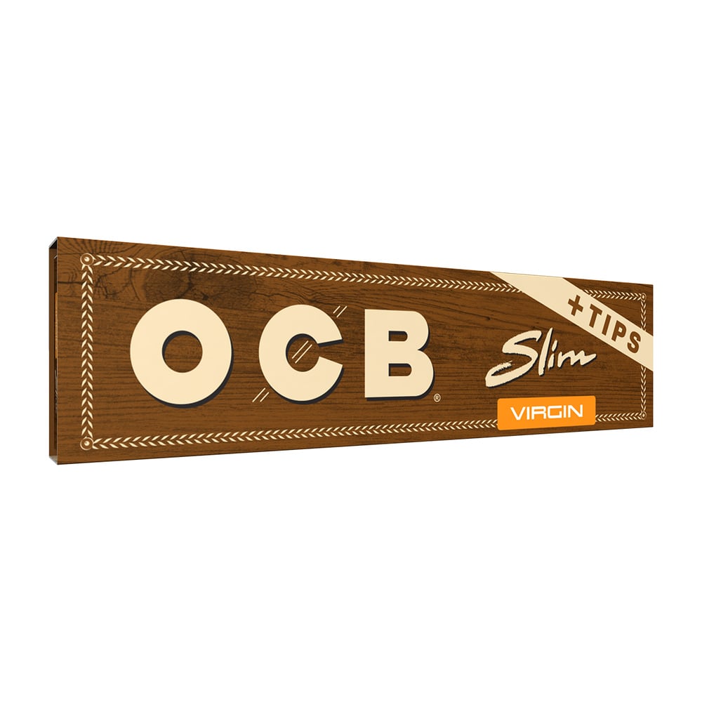 ® Unbleached Rolling Papers - Slim + Tips [32 leaves + 32 Tips]