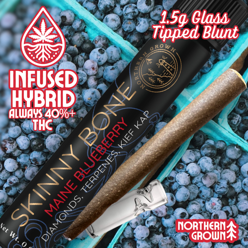 Northern Grown - Skinny Bone Maine Blueberry Infused Blunt 1pk (1.5g)
