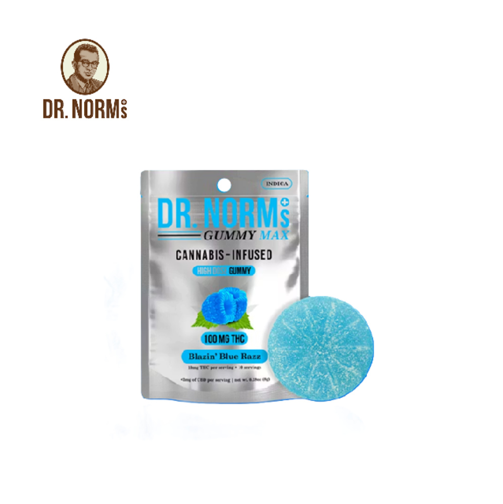BLAZIN BLUE RAZZ 100MG SINGLE GUMMY