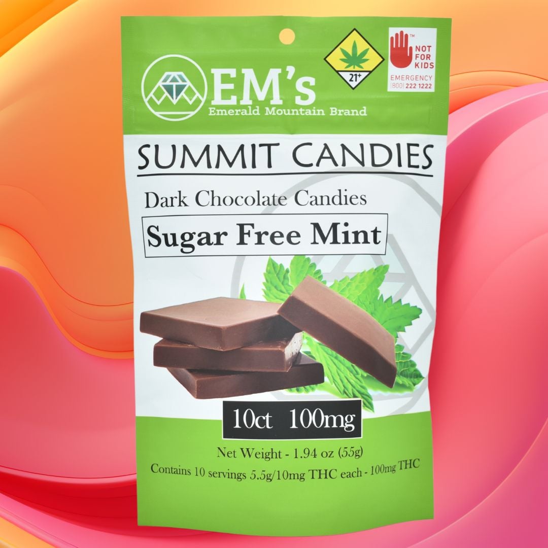 Sugar Free Mint Dark Chocolate (100mg)