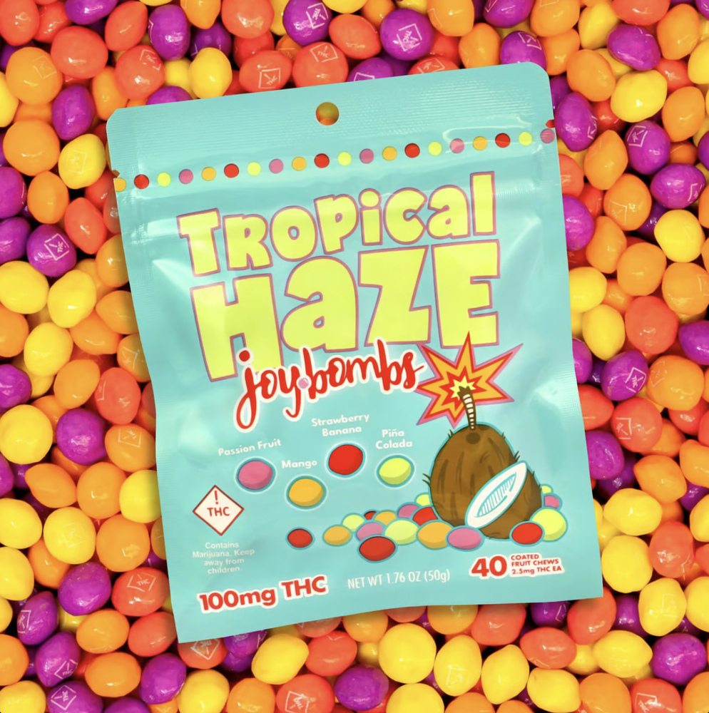 Joy Bombs Tropical Haze - 100mg THC (40pk / 2.5mg THC ea)