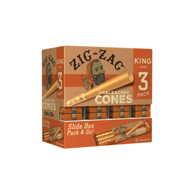 King Size Unbleached Cones [3pk]