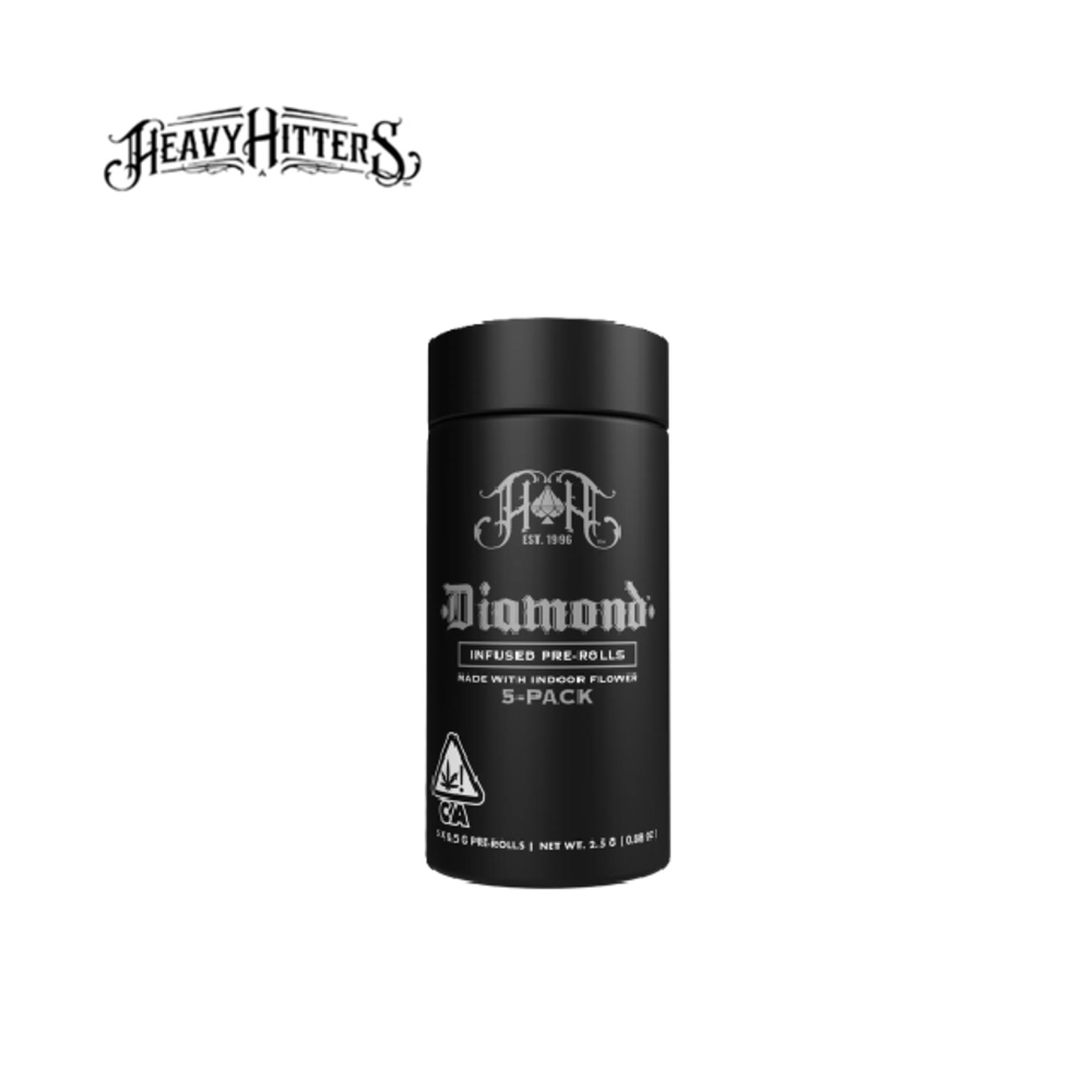 HEAVY HITTERS X CAM CAM POP 2.5G DIAMOND INFUSED 5 PACK PREROLLS