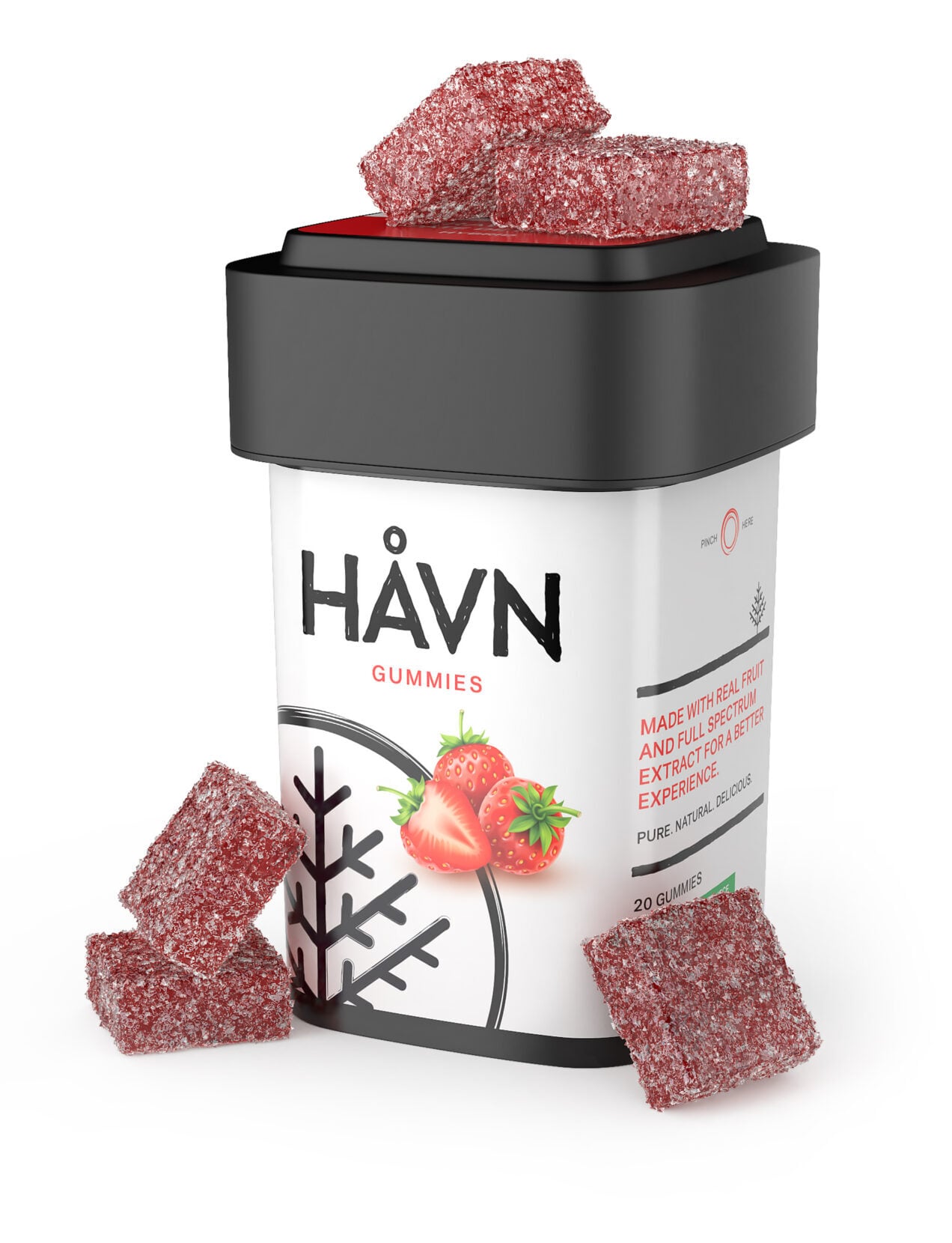 1:1 Strawberry [20pk] (100mg CBD/100mg THC)