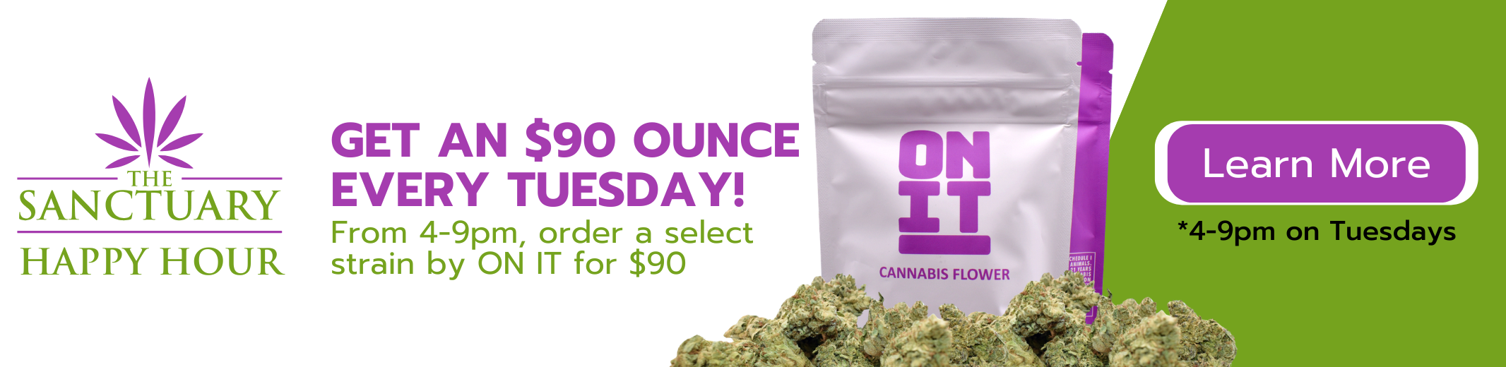 The Sanctuary Sacramento ONIT Half Ounce for $90 Marketing Banner