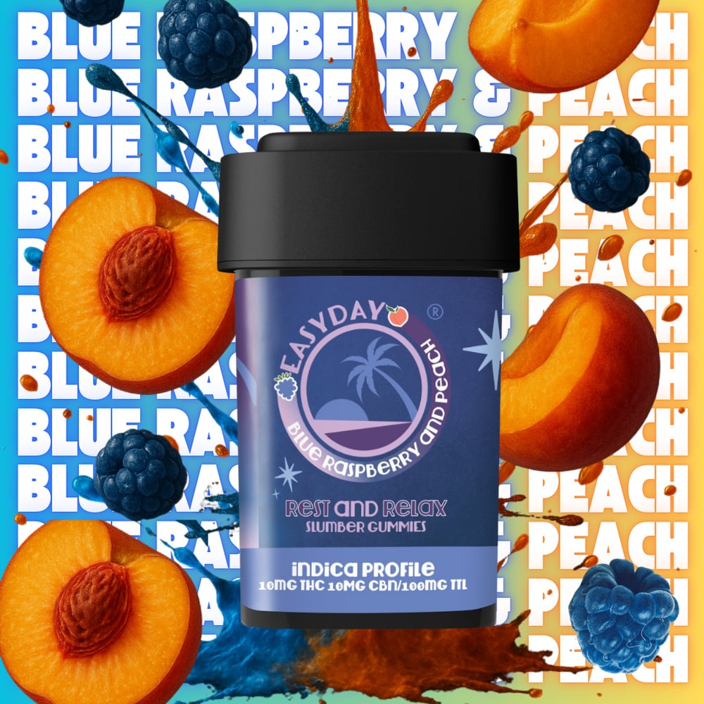 Blue Raspberry & Peach [10pk] (100mg CBN/100mg THC)