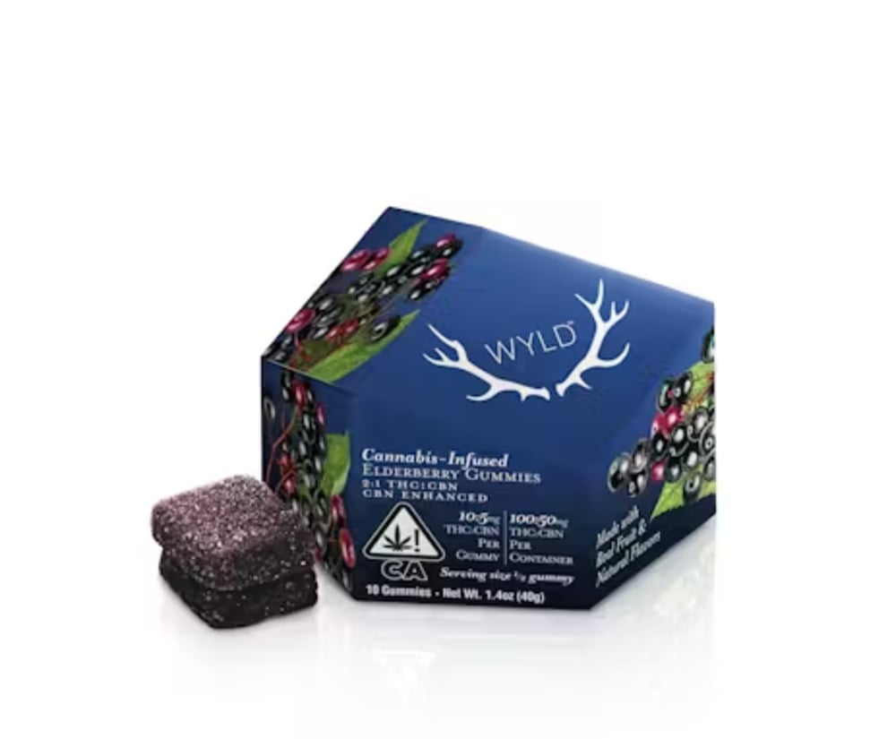 Elderberry 2:1 CBN + Indica Enhanced Gummies | 100mg THC:50mg CBN