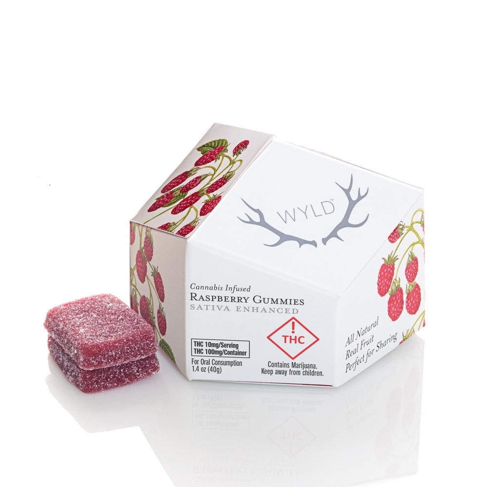 Raspberry Sativa Enhanced Gummies | 100mg