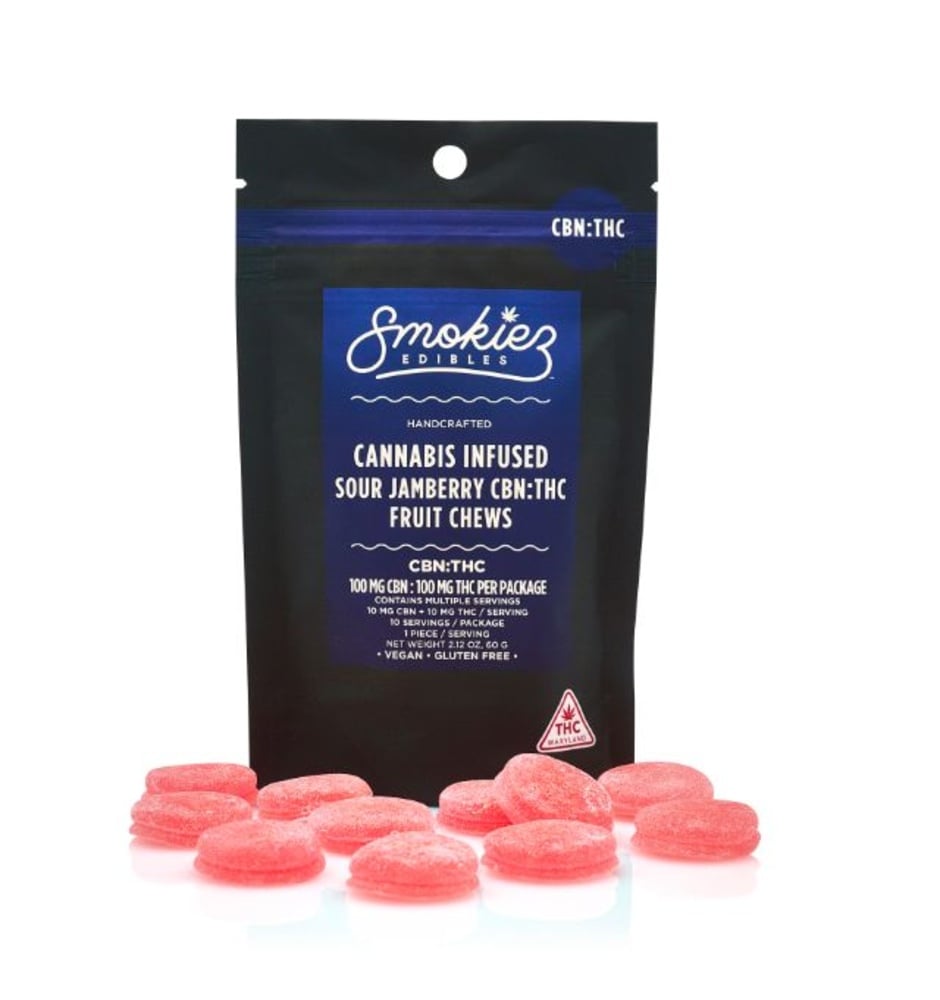 1:1 Sour Jamberry [10pk] (100mg CBN/100mg THC)