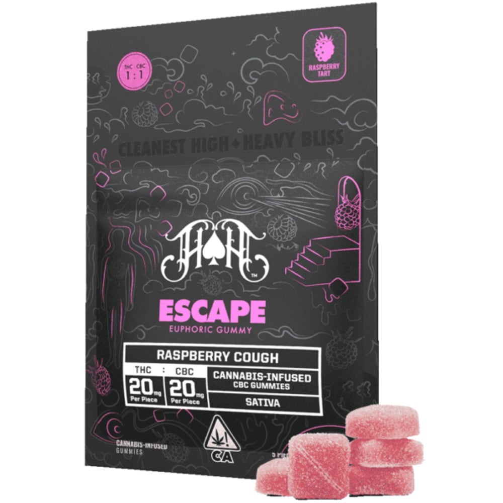 Raspberry Cough | Sativa - Escape RCS CBC Euphoric Gummy Raspberry Cough | Sativa - Escape RCS CBC Euphoric Gummy
