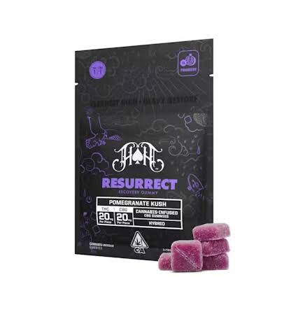 Pomegranate Kush | Hybrid - Resurrect RCS CBG Recovery Gummy