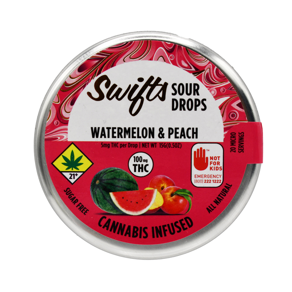 Shop Watermelon & Peach Sour Drops | Remedy Tulalip Dispensary