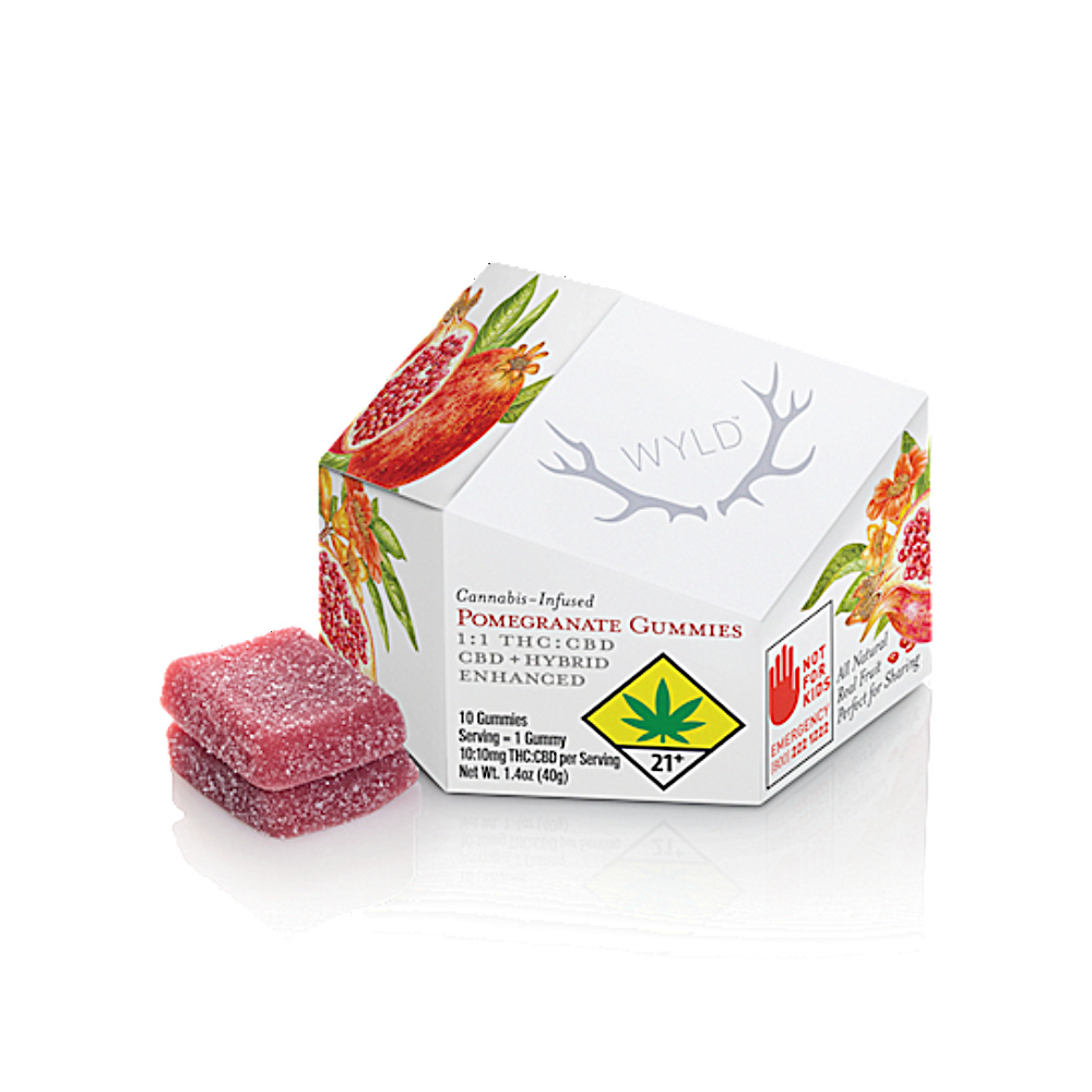 Pomegranate 1:1 CBD + Hybrid Enhanced Gummies | 100mg