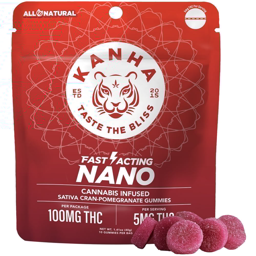 Kanha - Sativa CranPom NANO Gummies (100mg 10pk)