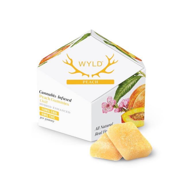 Peach 2:1 CBD + Hybrid Enhanced Gummies | 100mg CBD:50mg THC