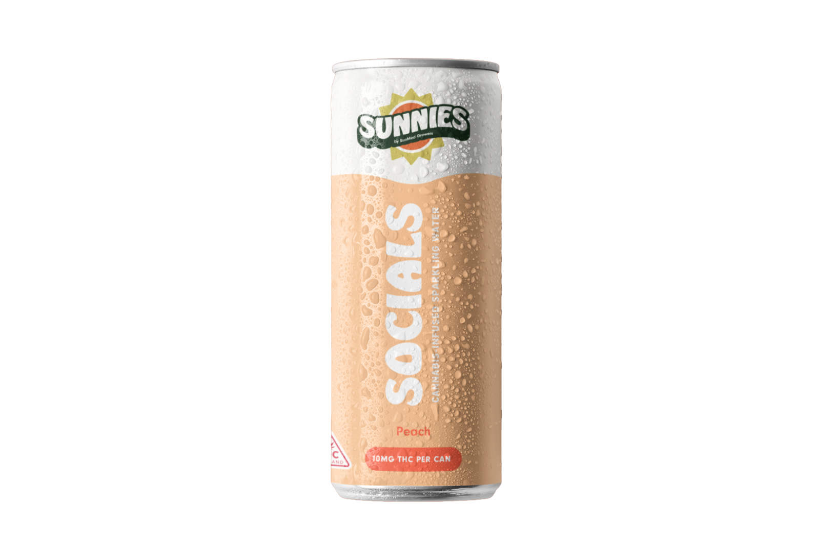 Socials - Peach Sparkling Water - 10mg Socials - Peach Sparkling Water - 10mg