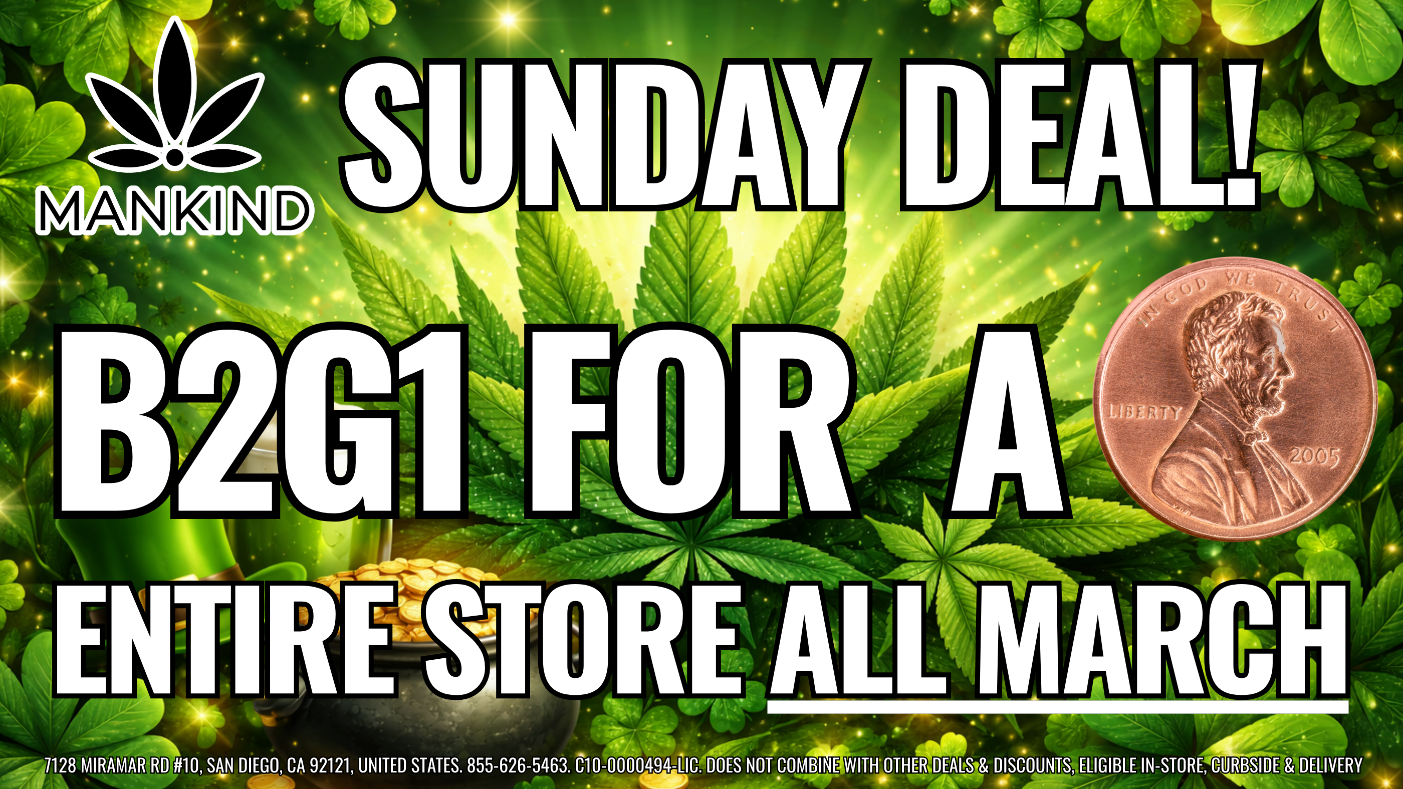 STOREWIDE - BUY 2 GET 1 FOR $0.01! special