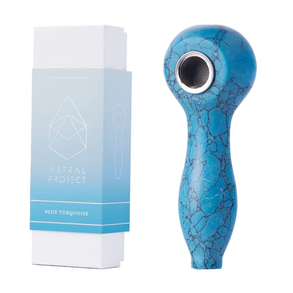 Astral Project | Blue Turquoise spoon pipe