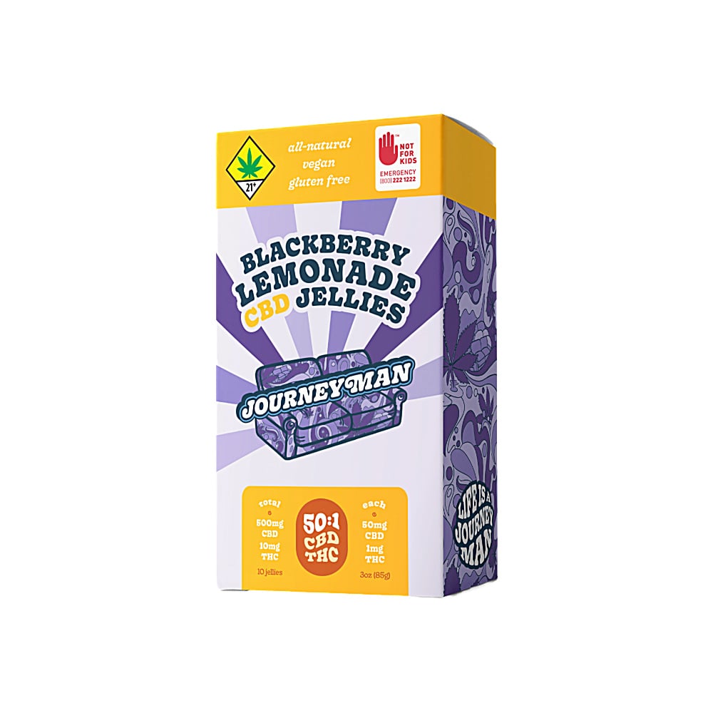 Shop 50:1 Blackberry Lemonade Jellies [10pk] (500mg CBD/10mg THC