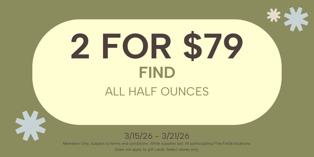 Find Half Ounces | 2+ for $39.50 each special