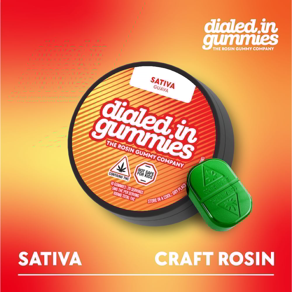 Dialed In - Guava Classic Rosin Gummies (100mg 10pk)