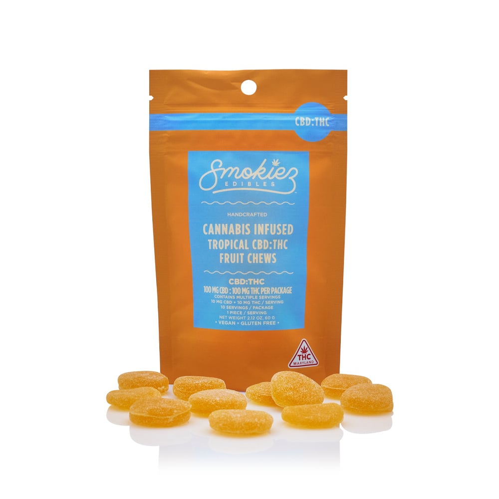 1:1 Tropical Fruit [10pk] (100mg CBD/100mg THC)