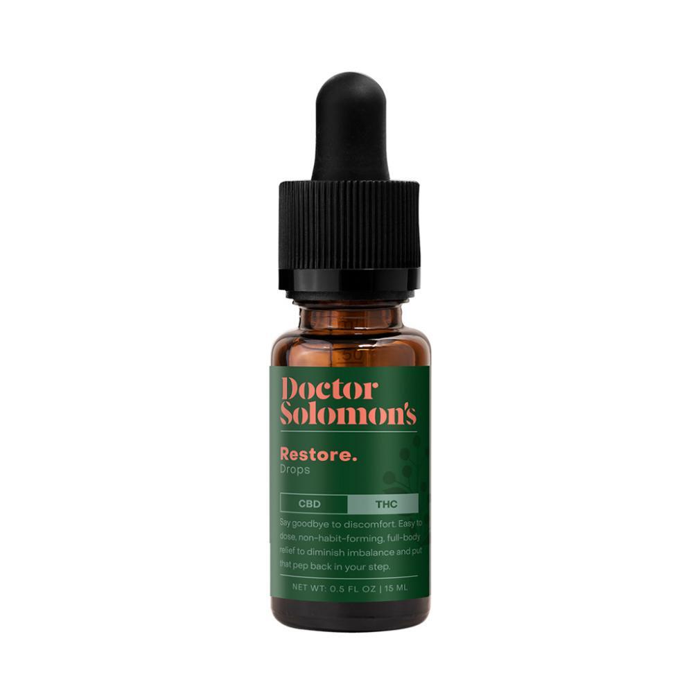 Doctor Solomon's Restore 1:1 CBD:THC Drops 100mg CBD 100mg THC