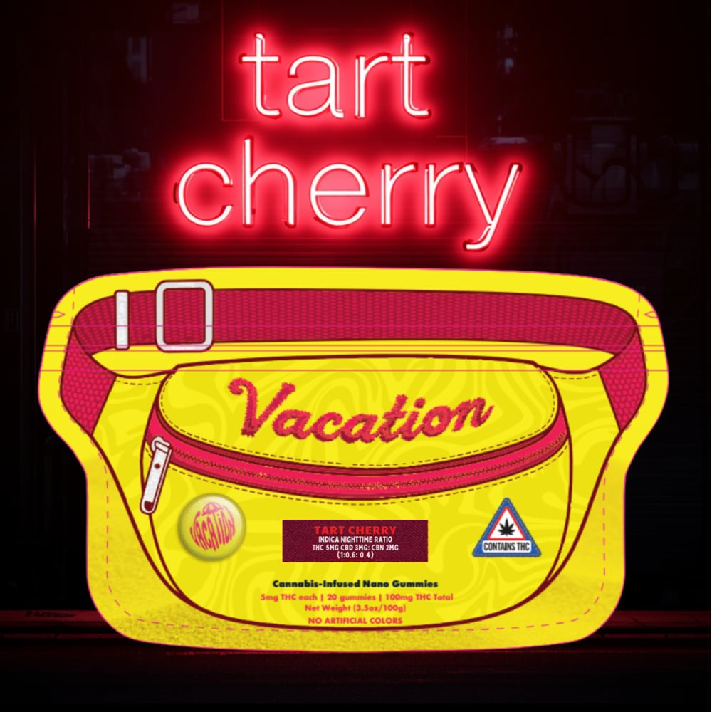 Vacation - Tart Cherry Ratio Gummies (100mg THC 60mg CBD 40mg CBN 20pk) product photo