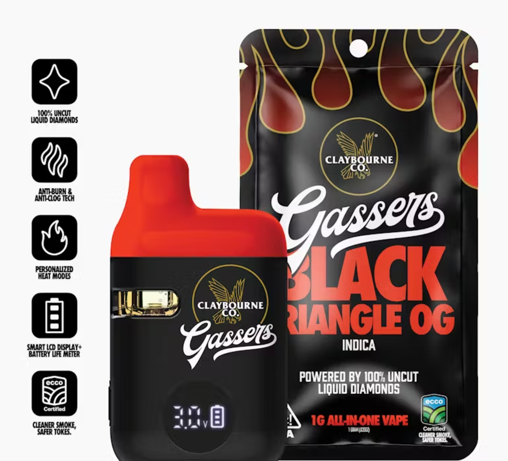 Black Triangle OG (1g) - Gassers All-In-One Liquid Diamonds Vape