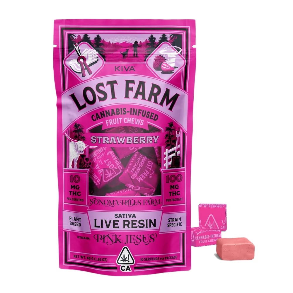 Strawberry x Pink Jesus [10pk] (100mg) | Lost Farm | Cannabis